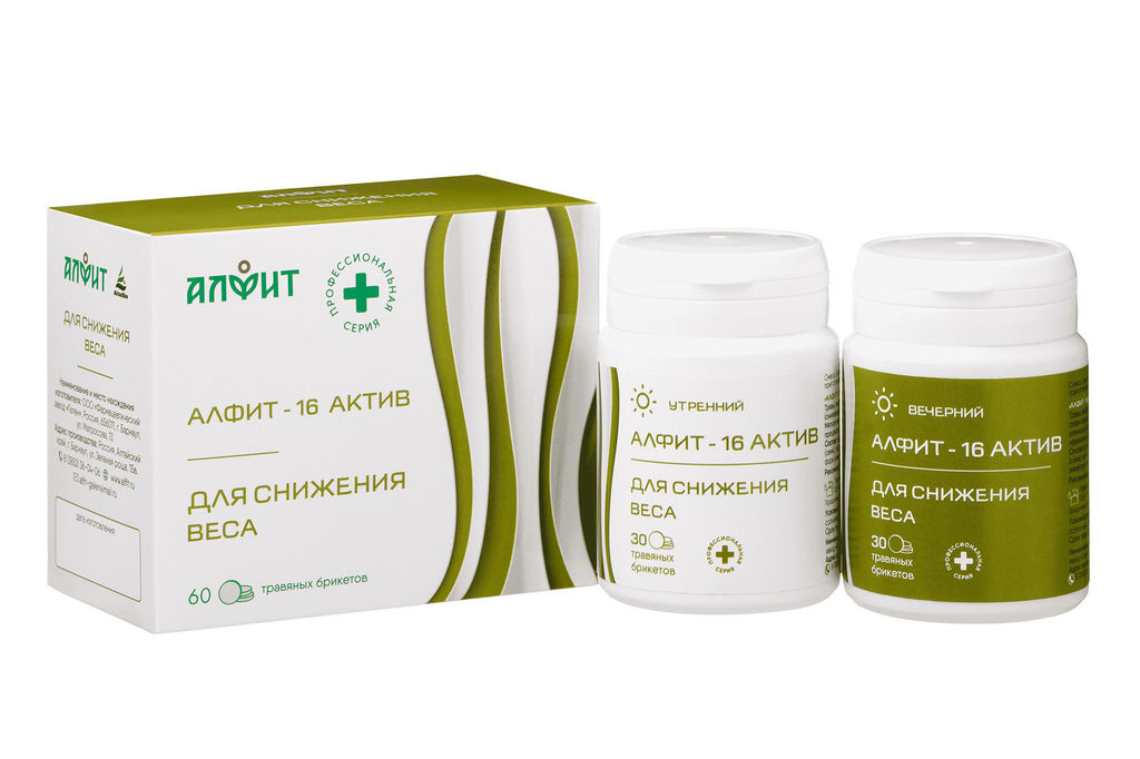 Алфит-актив 16 (для снижения веса) БАД в брикетах Алфит 5794