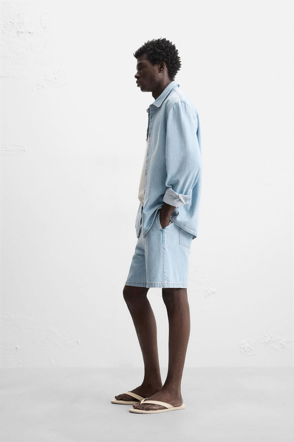 REGULAR FIT DENIM SHIRT - Zara фото 12