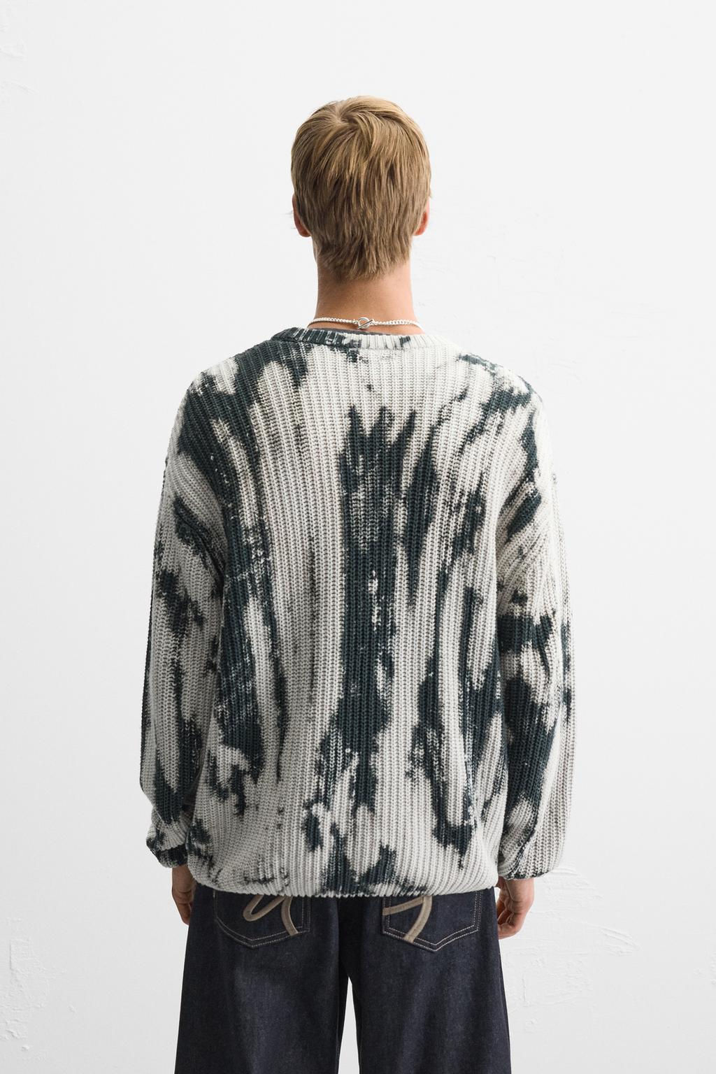 TIE-DYE PRINT SWEATER - Zara фото 3