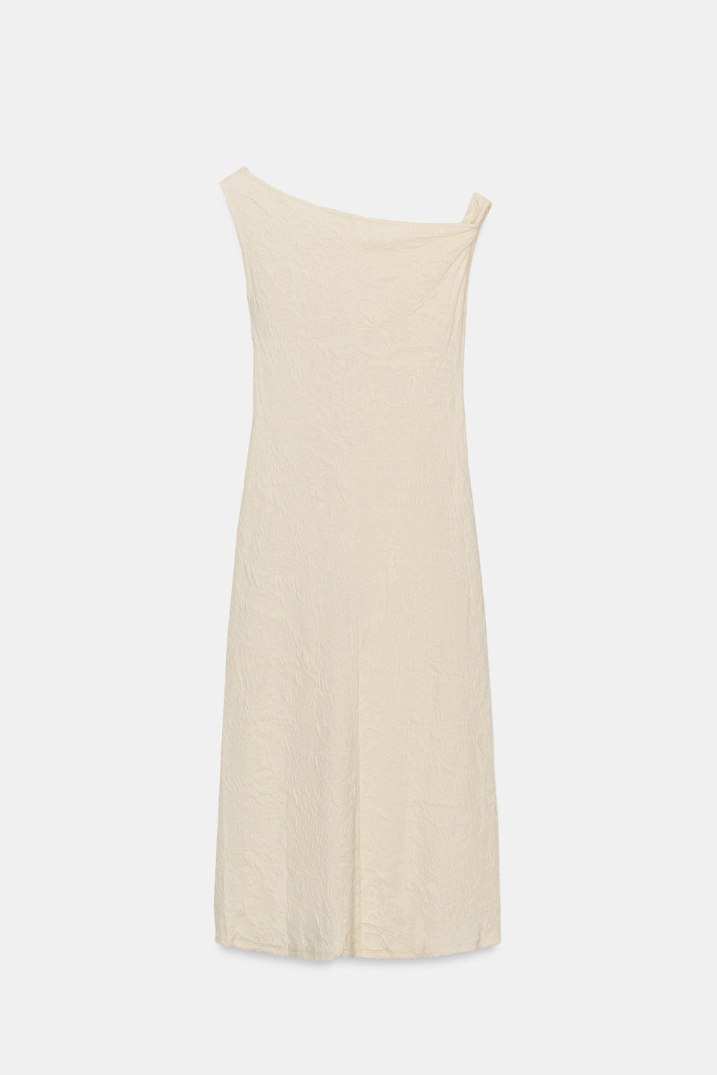 VESTIDO JACQUARD PLIEGUES / Crudo - Zara фото 7