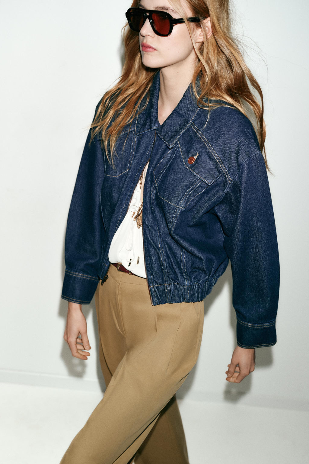 Z1975 DENIM BOMBER JACKET - Zara фото 24