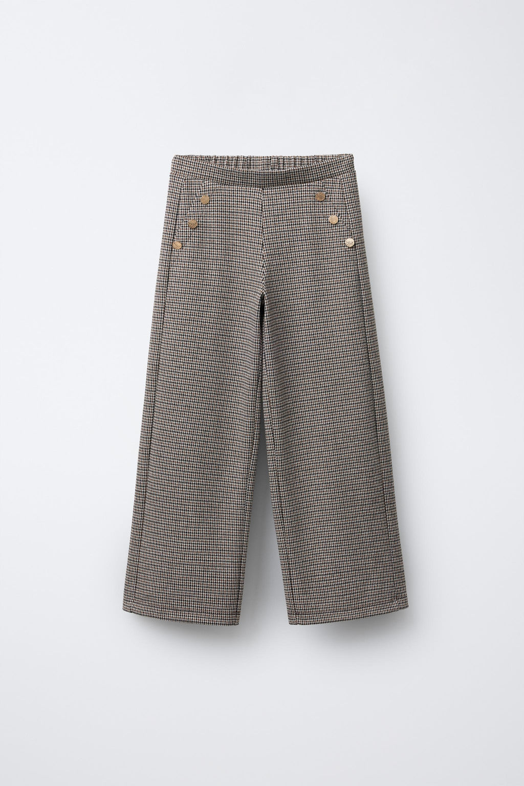 WIDE-LEG JACQUARD TROUSERS WITH BUTTONS