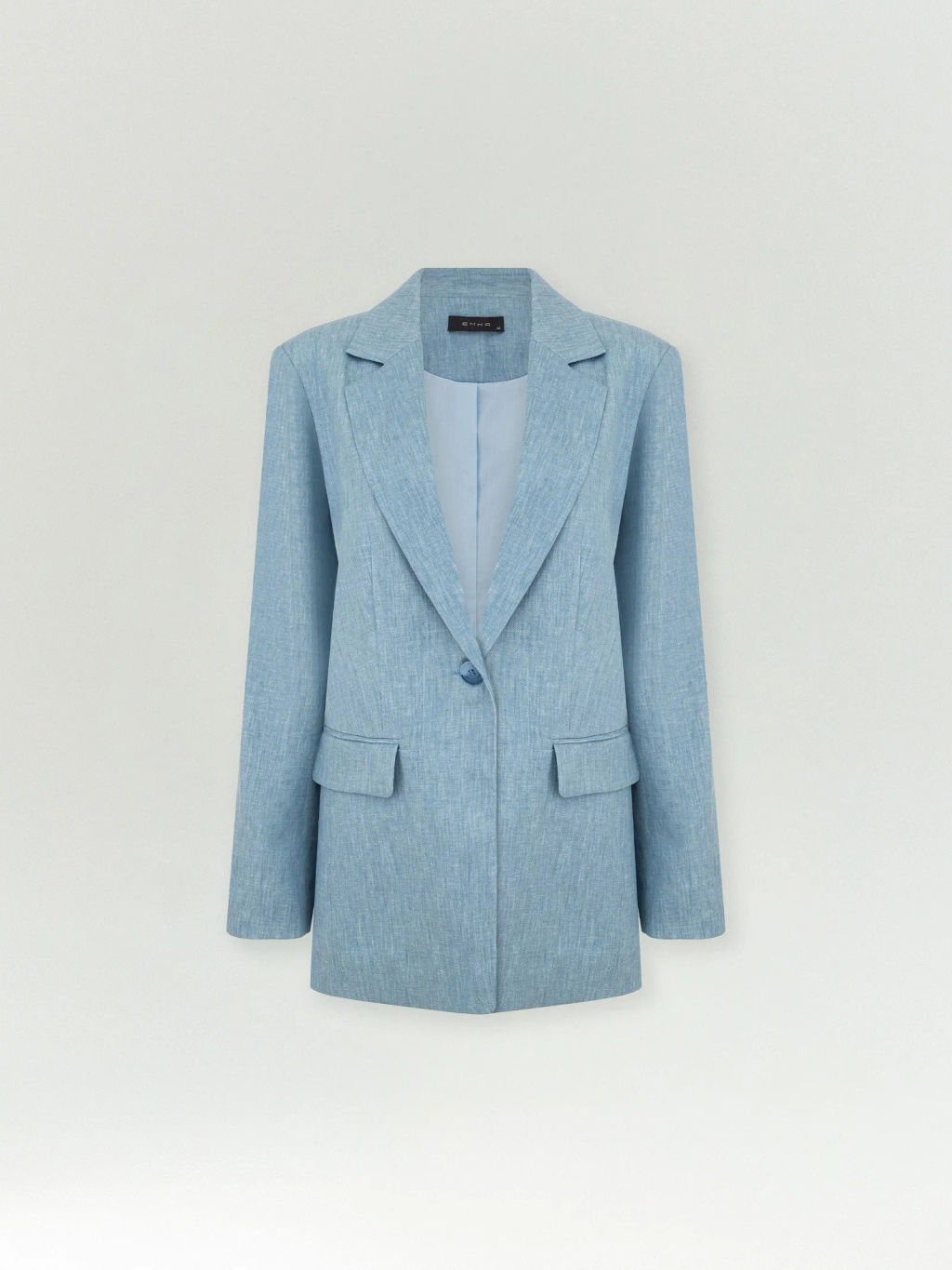 Однобортный жакет изо льна, ML724/normandie - Emka фото 5