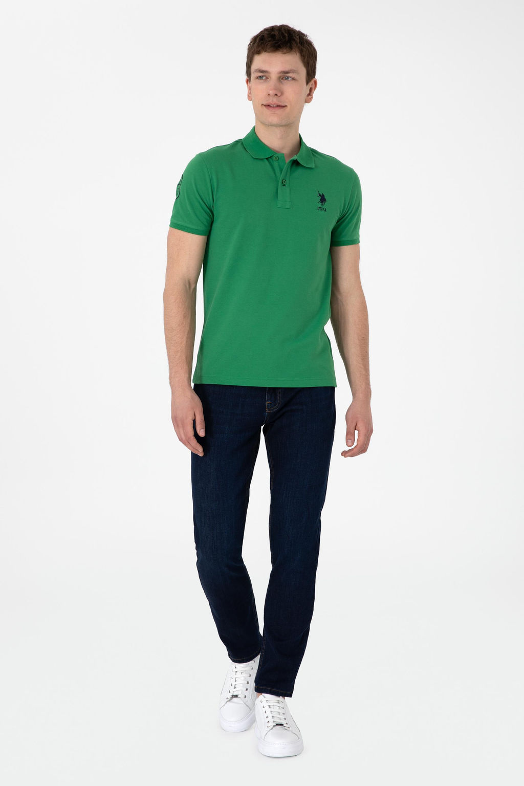 Erkek Slim Fit Polo Yaka Ye_il Basic Ti__rt Sepette S_rpriz _ndirim - U.s. polo assn фото 4