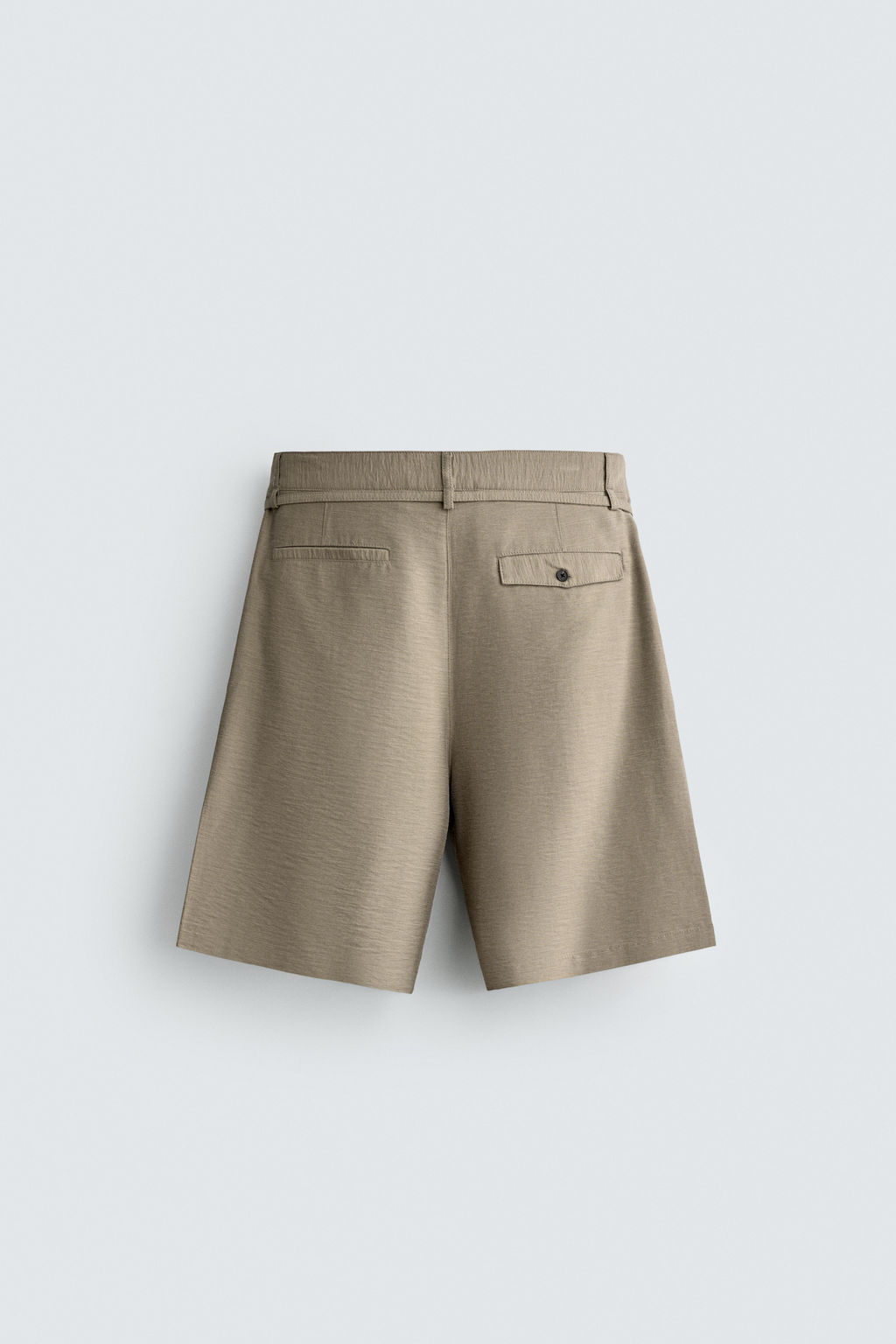 BERMUDA RELAXED FIT PLIEGUES CINTUR?N / Negro - Zara фото 8