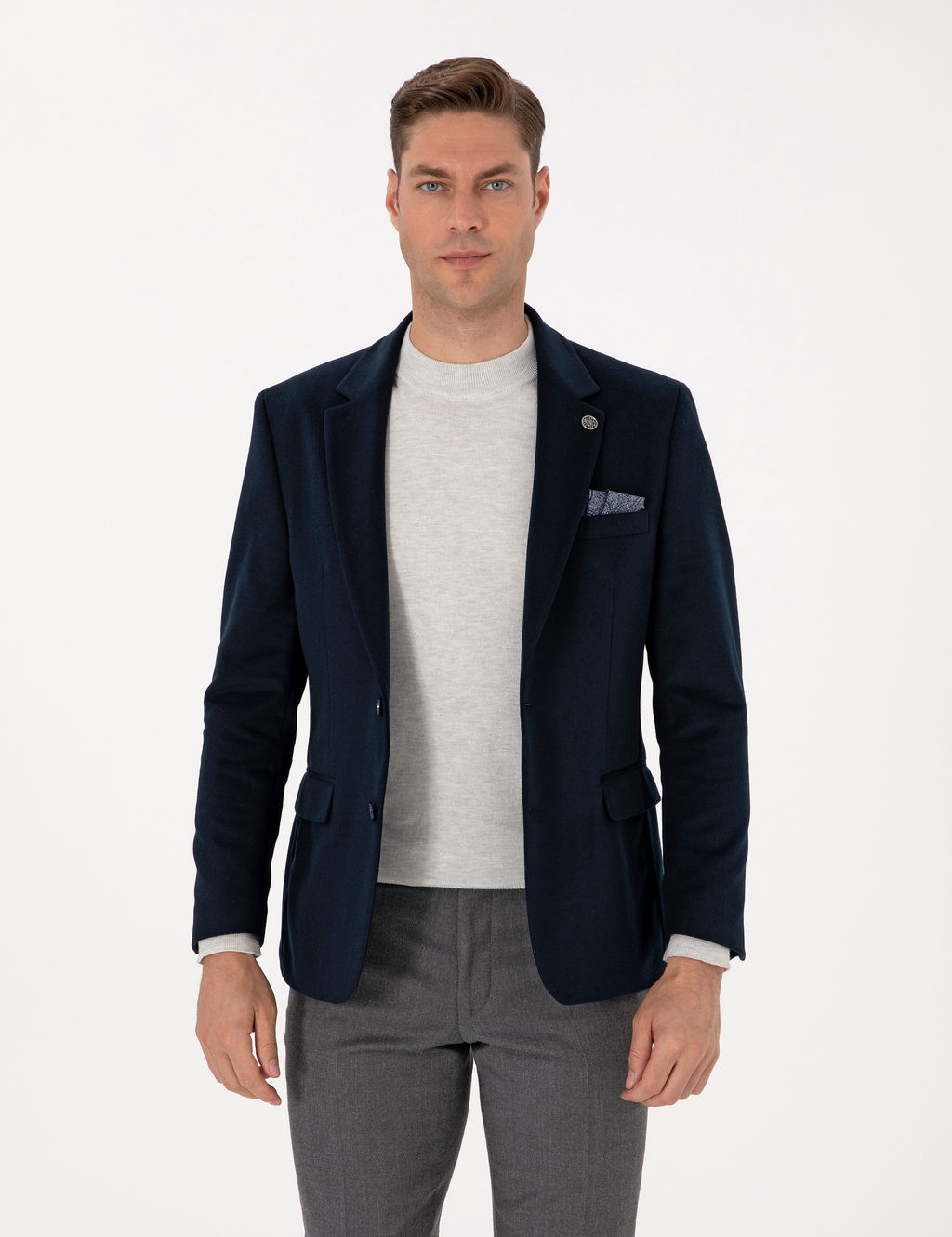 Lacivert Slim Fit Ceket