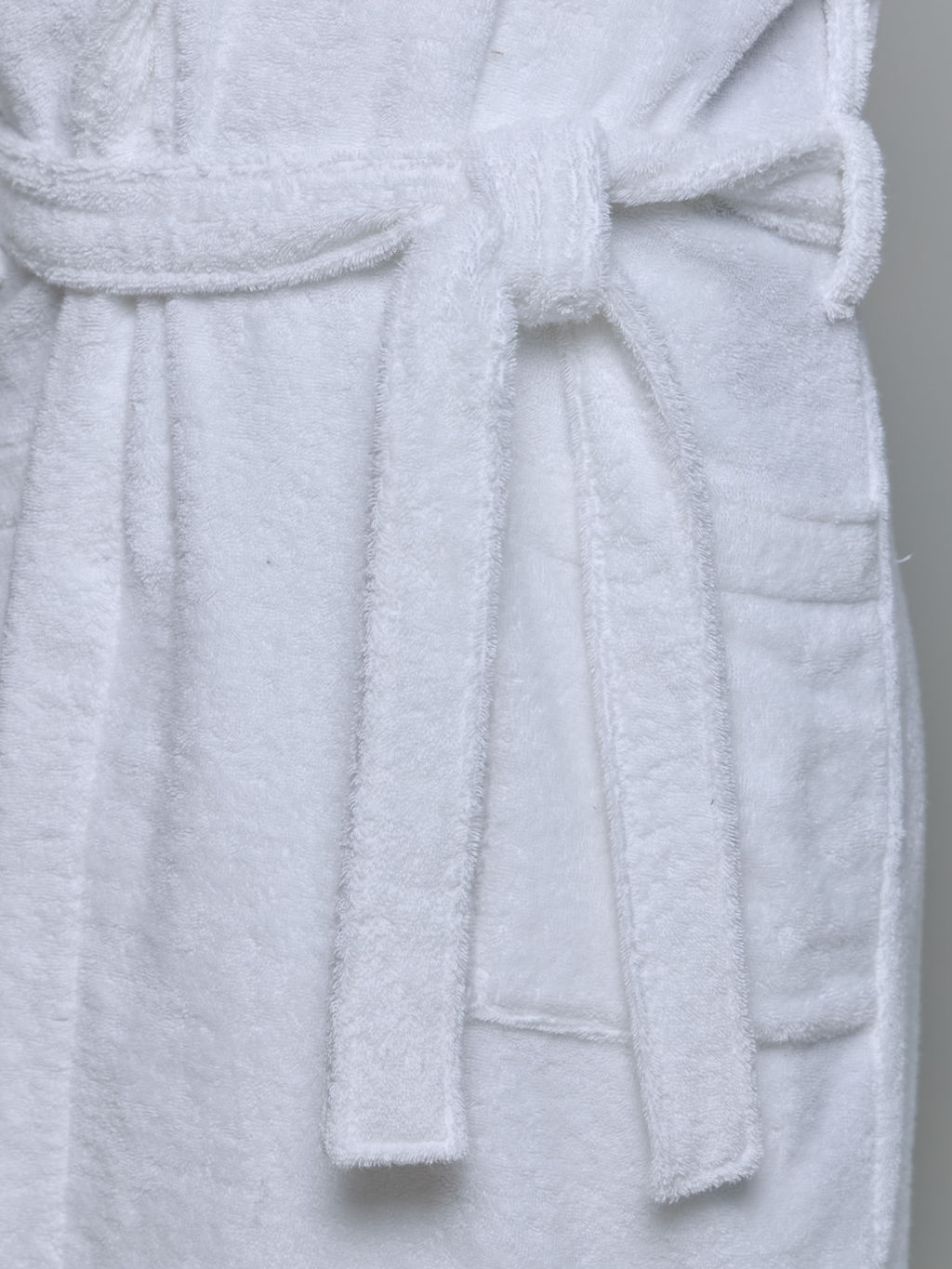 Махровый халат с рукавом покроя реглан унисекс однонитка белый МЗ-26 (1)