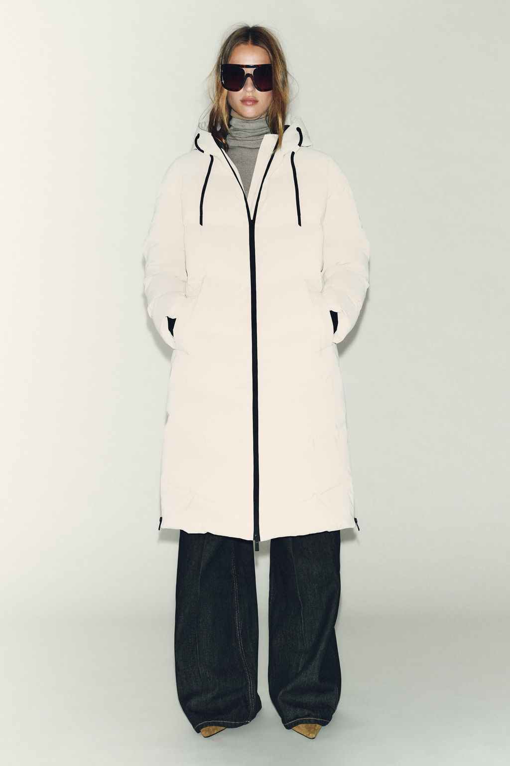 LONG RUBBERISED HOODED WINDPROOF ANORAK