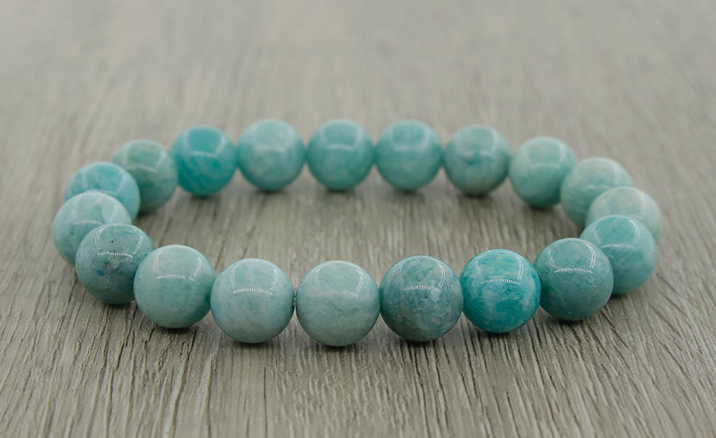 Амазонит 10мм, браслет "Классика", 18см.