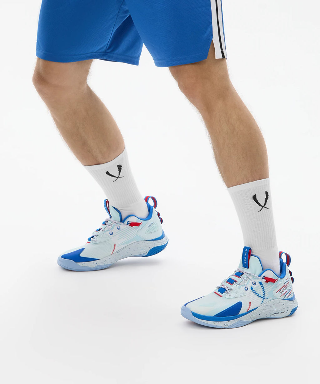 Кроссовки баскетбольные JOGEL Contest, голубой/красный  фото 13