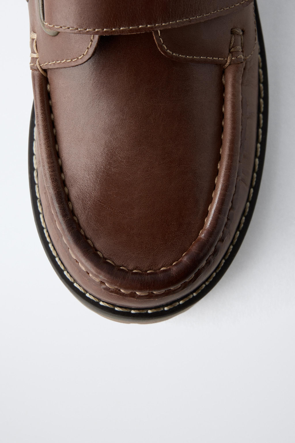 LEATHER BOAT SHOES - Zara фото 14