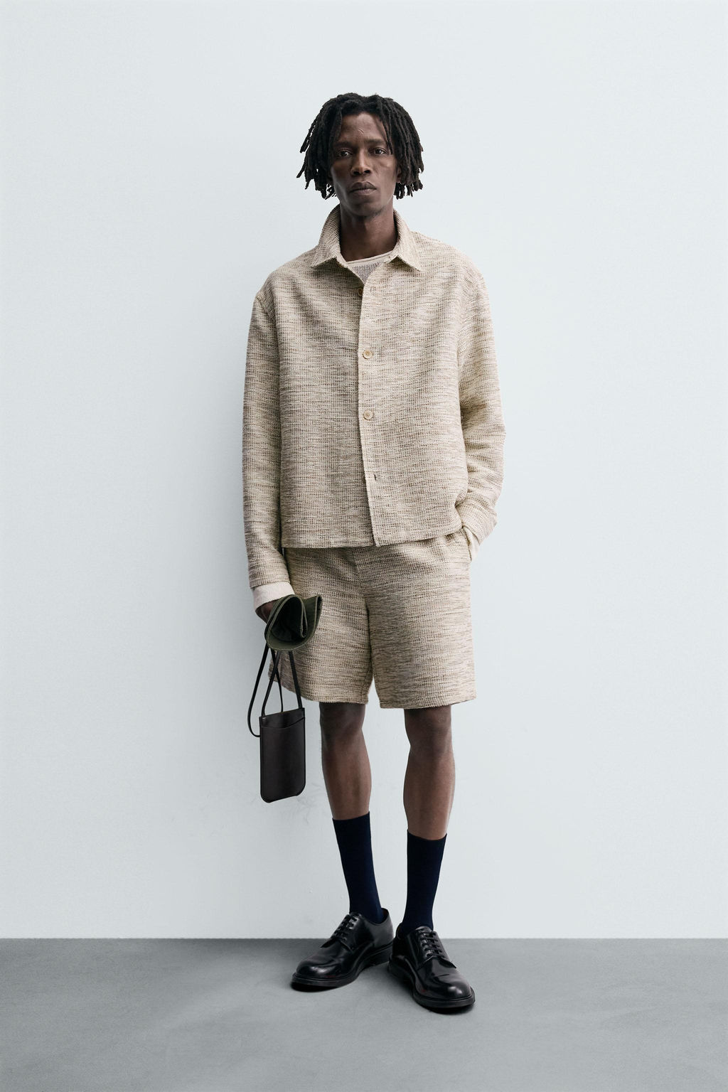 TEXTURED CONTRAST BERMUDA SHORTS - Zara фото 10