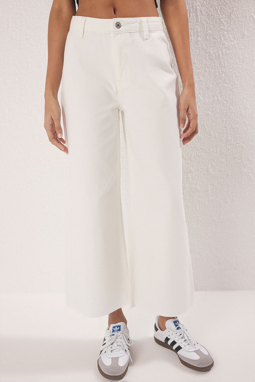 Trendyolmilla Ekru Yuksek Bel Culotte Jeans TWOSS25JE00214 фото 9