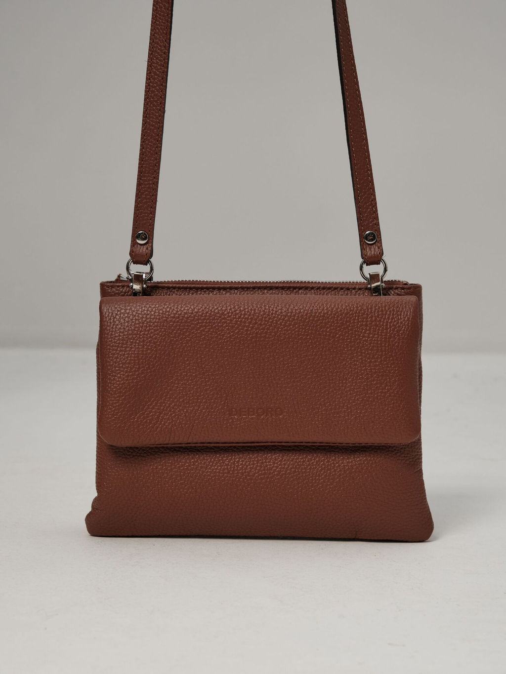 Сумка кожаная на плечо кросс-боди Deboro 31069 коппер