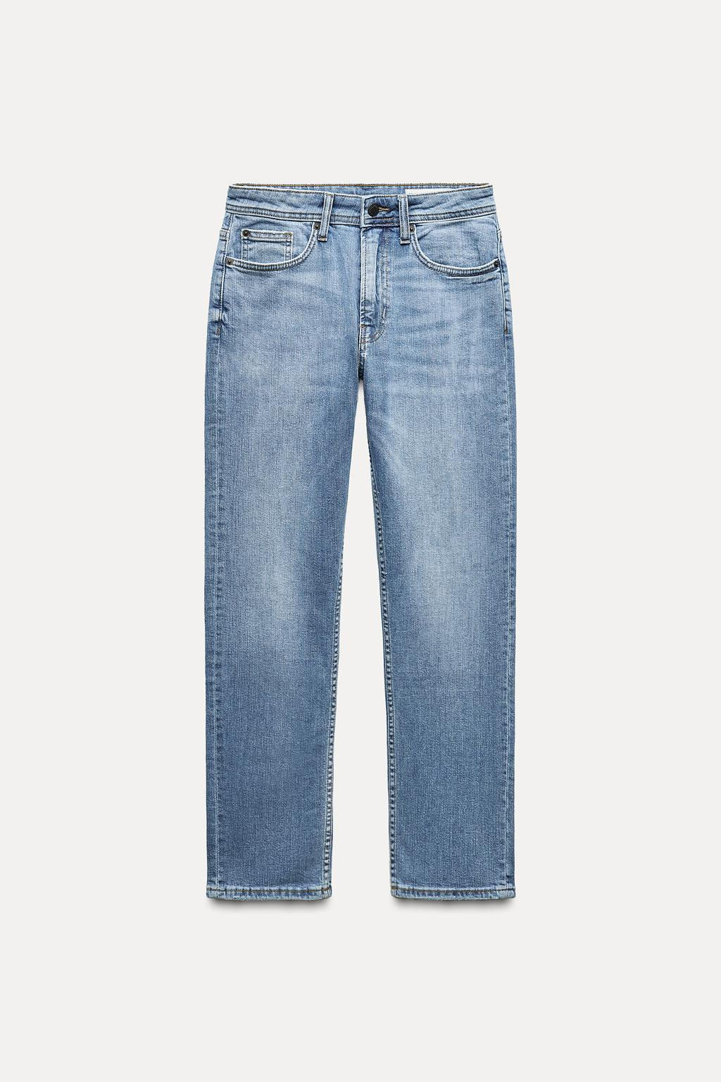 ZW COLLECTION RELAXED SLIM FIT MID-RISE JEANS - Zara фото 8