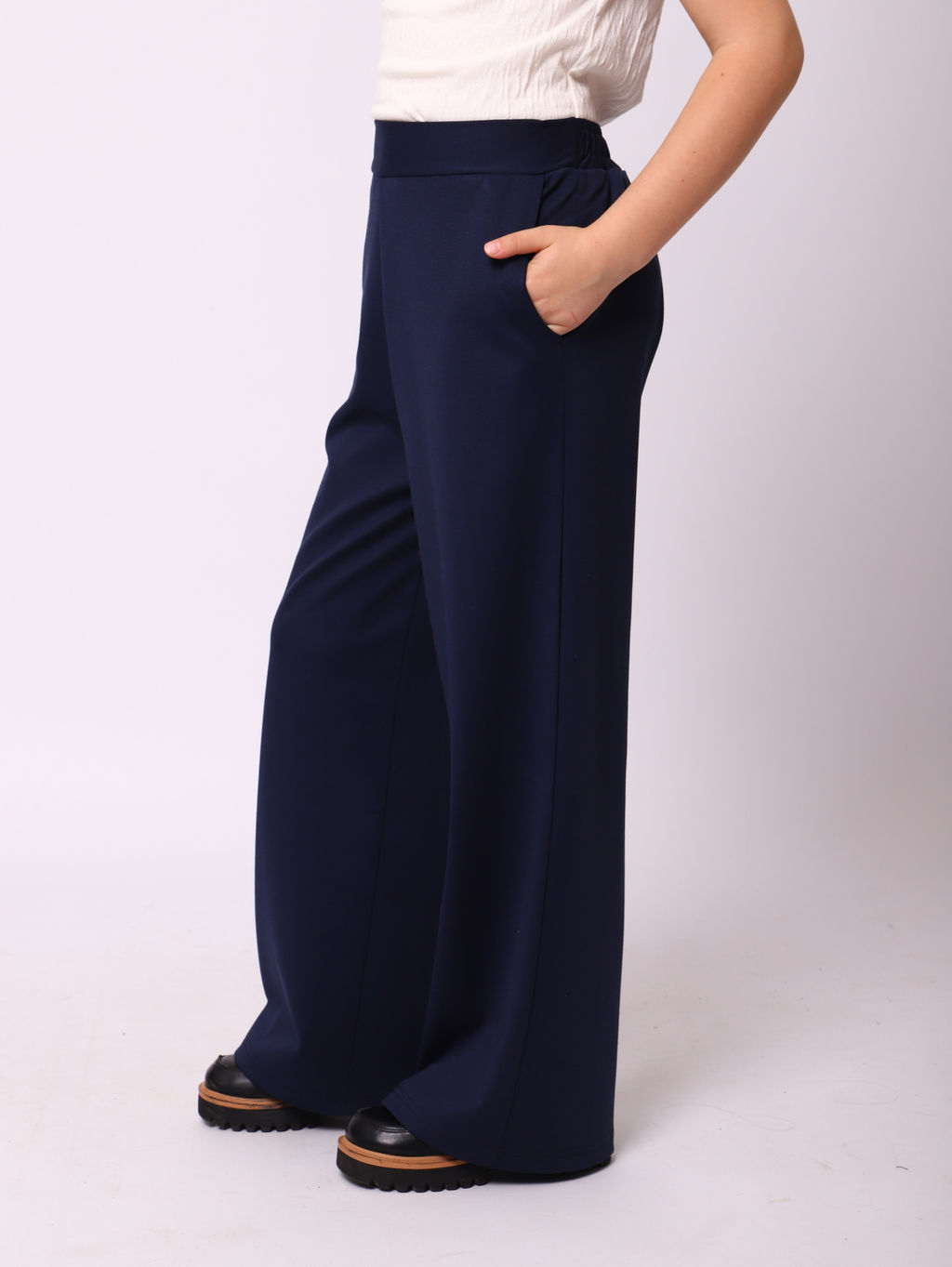 Брюки палаццо Любовь синий - Ладошки фото 2