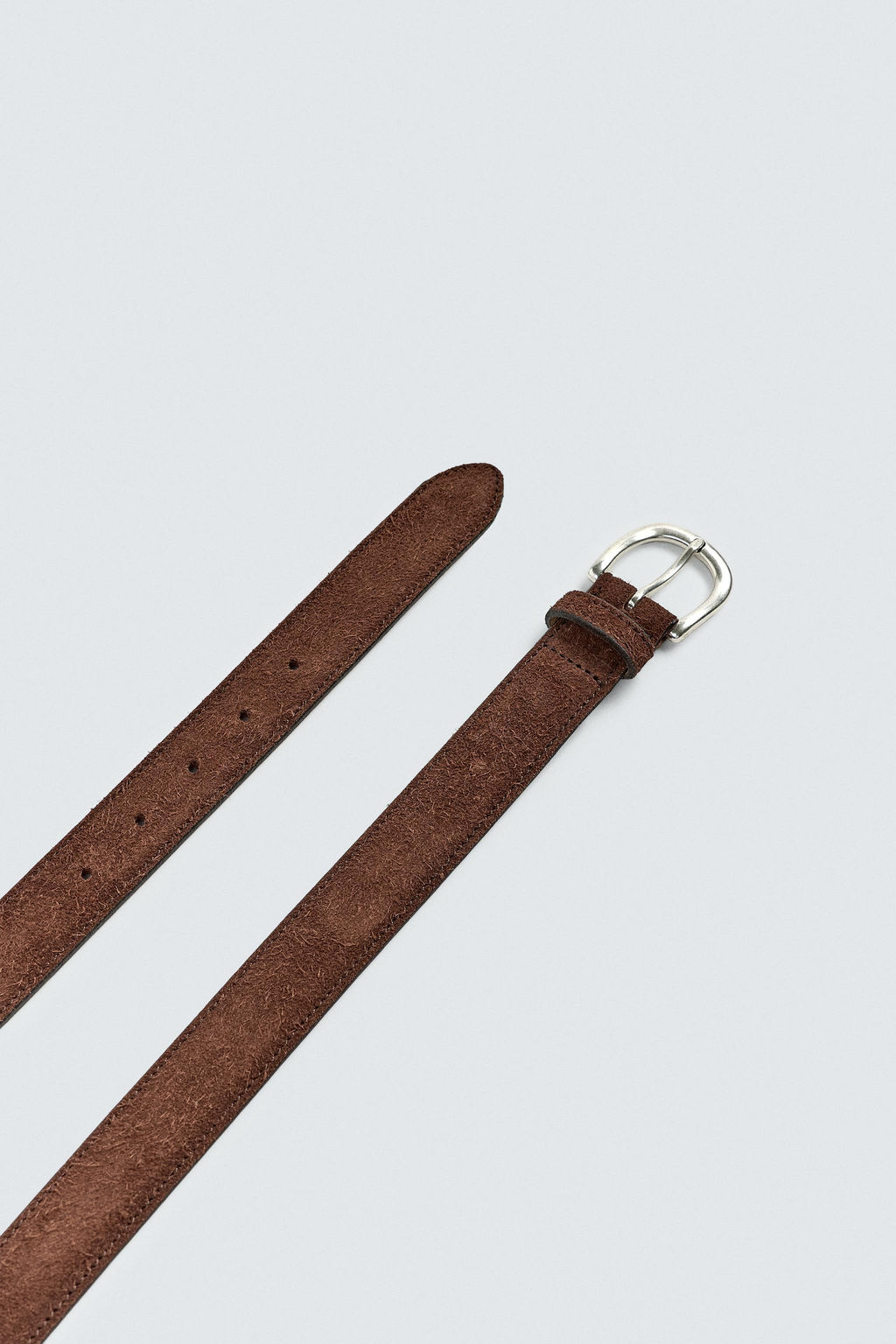 LIMITED EDITION SPLIT SUEDE LEATHER BELT - Zara фото 8