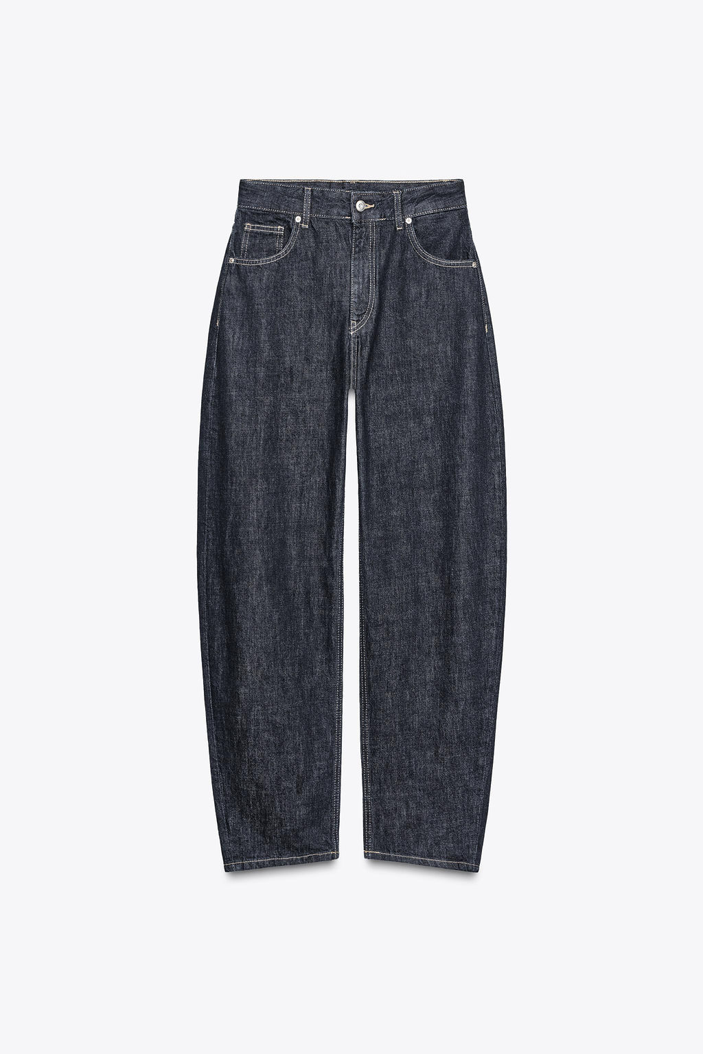 HIGH-WAIST TRF BARREL JEANS - Zara фото 6