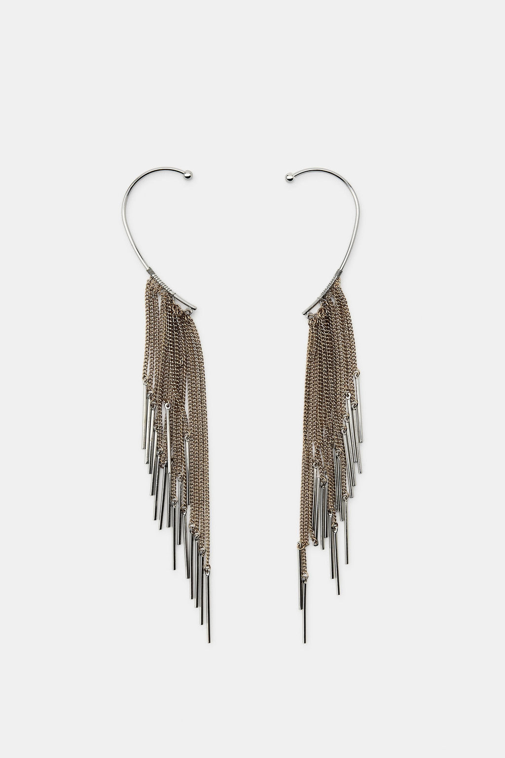 CHAIN CASCADE EAR CUFF EARRINGS - Zara фото 4