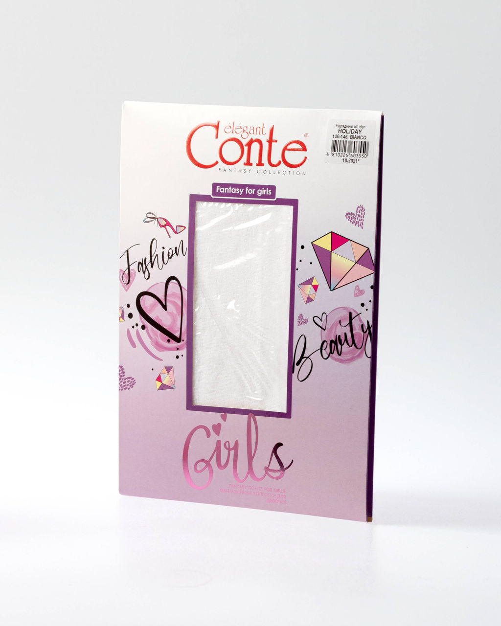 CONTE Колготки из микрофибры с люрексом HOLIDAY bianco - Conte elegant фото 3