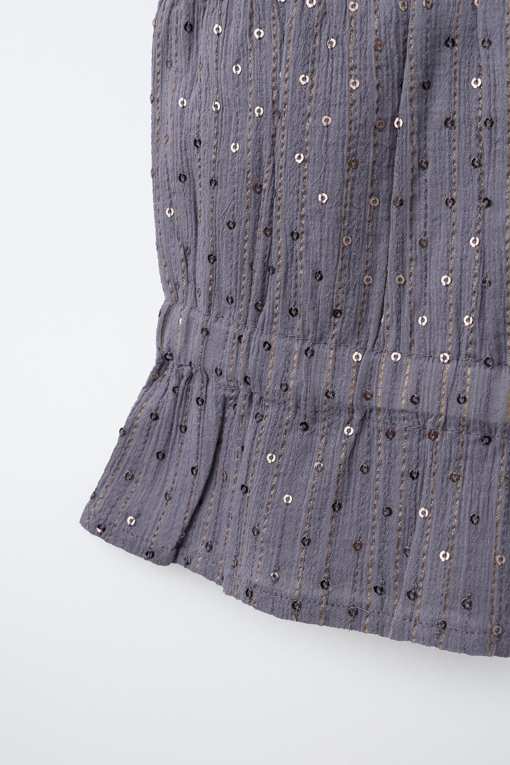 TOP LENTEJUELAS / Gris antracita - Zara фото 6