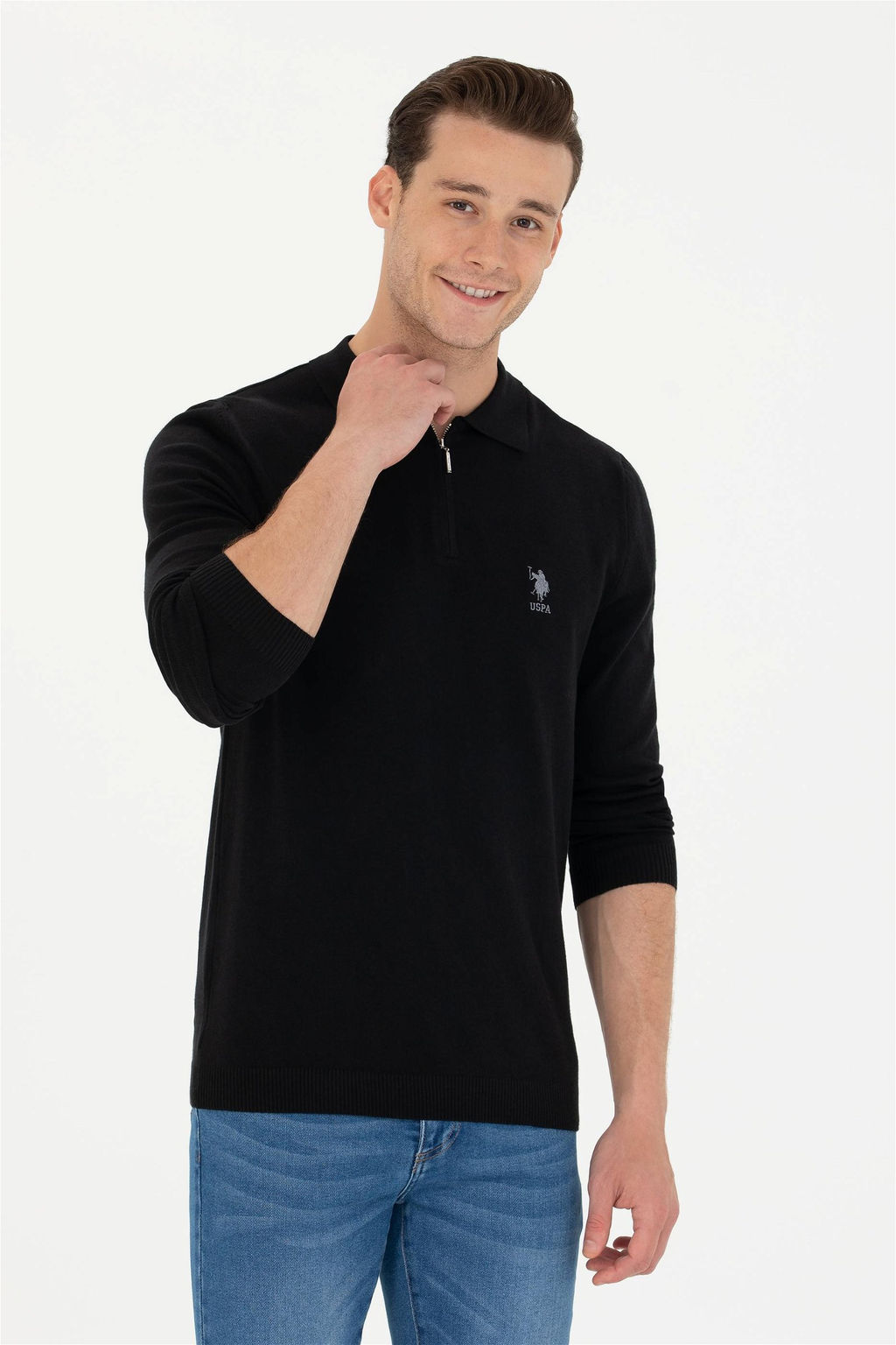 U. S. Polo Assn / Мужской черный свитер - U.s. polo assn фото 3