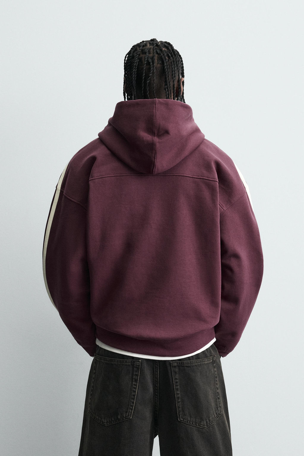 CONTRAST STRIPE PATCH HOODIE - Zara фото 3