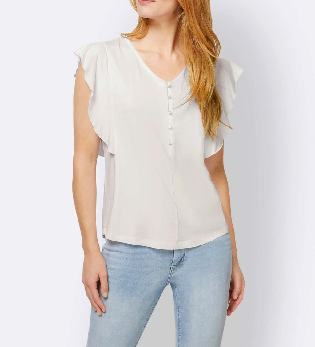 Блузка, белая - Linea tesini фото 3