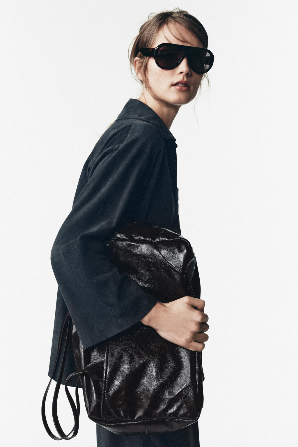 LIMITED EDITION SUEDE LEATHER POCKET SHIRT - Zara фото 4
