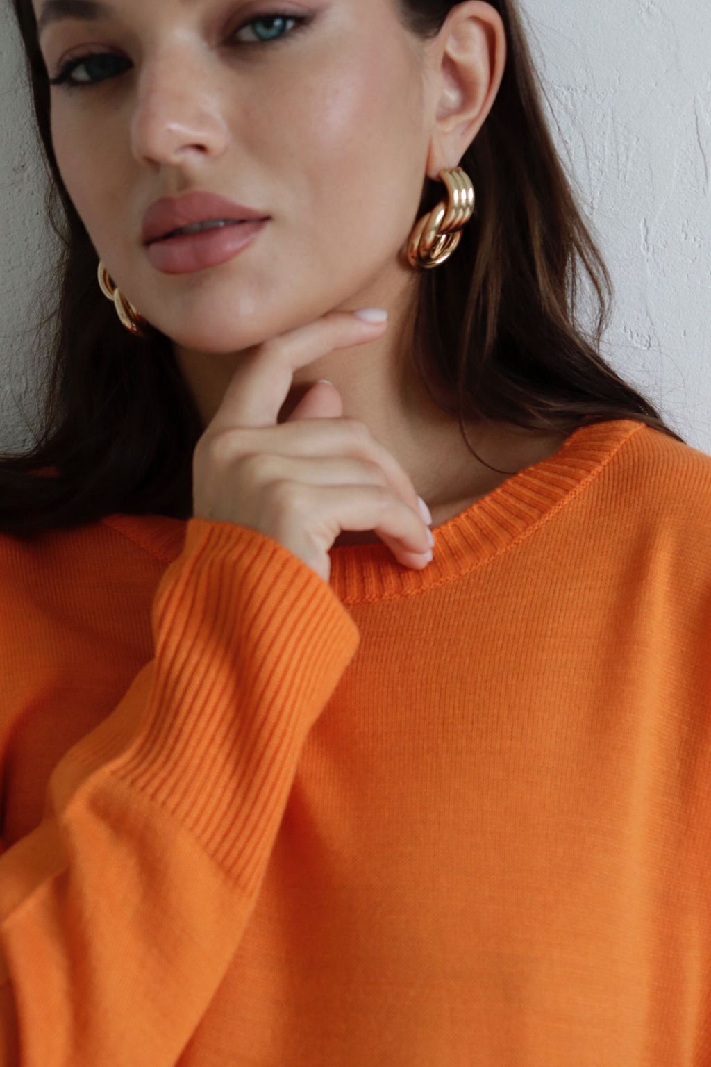 10206 Удлинённый джемпер оранжевый - Martichelli фото 8