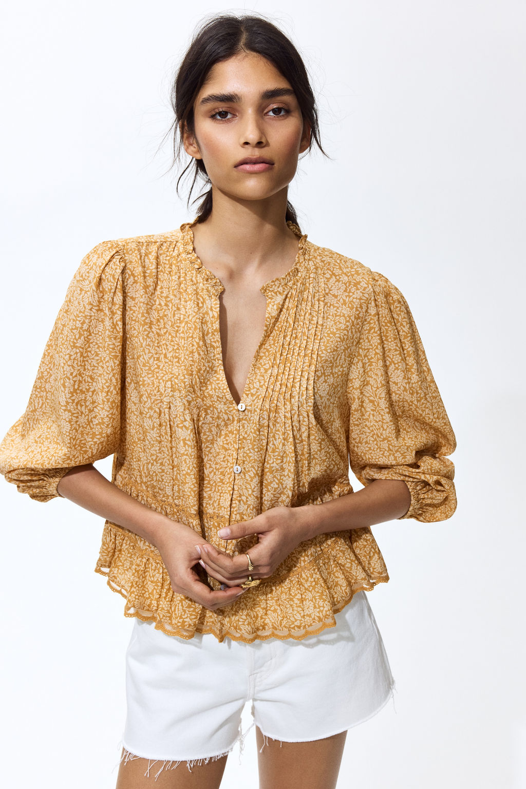 Pintucked blouse - H&m фото 4