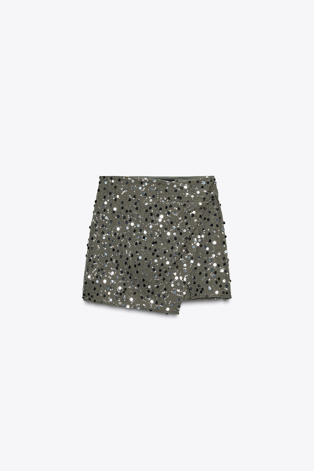 SEQUIN CROSSOVER MINI SKIRT - Zara фото 6