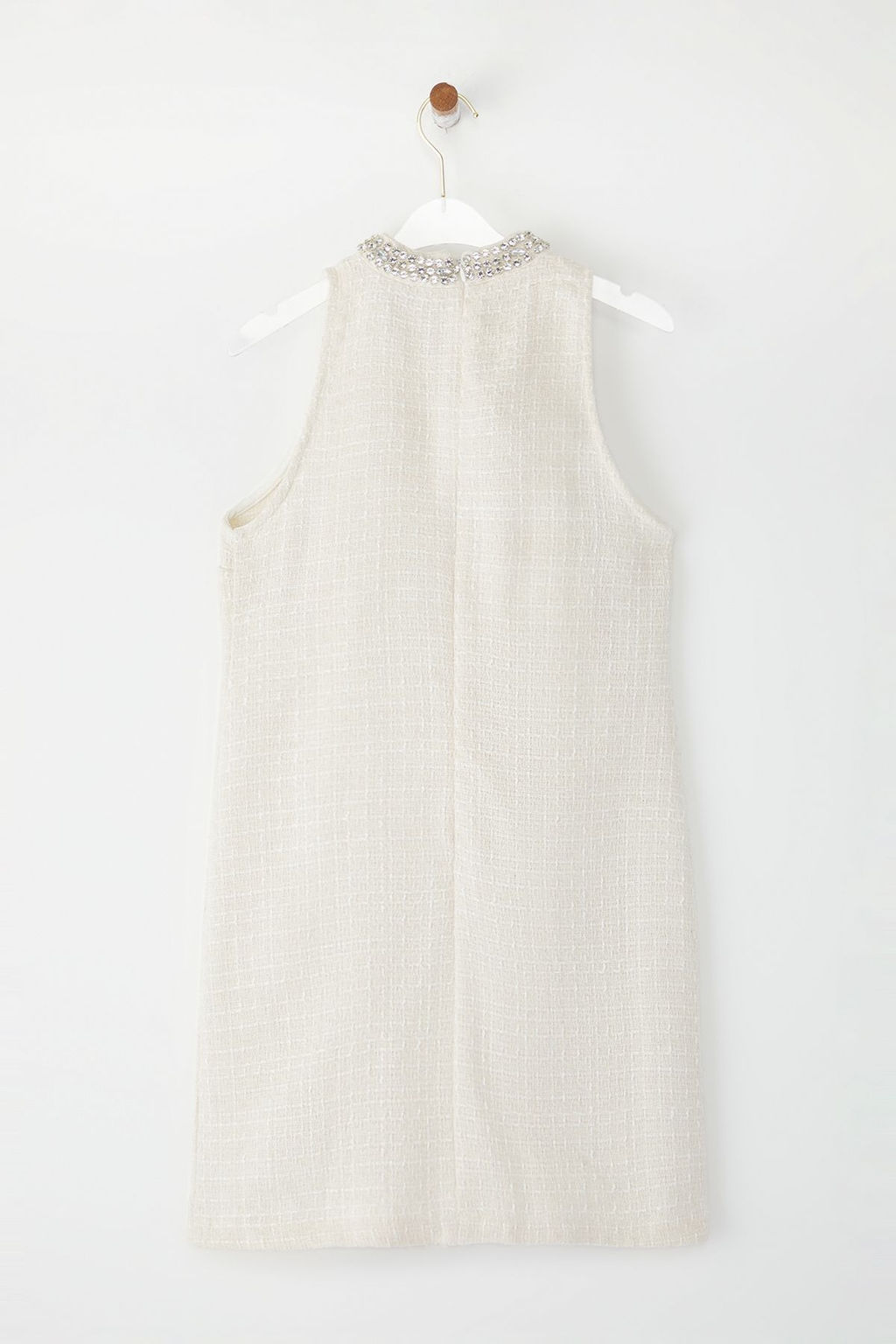 TRENDYOLMILLA Siyah Tas Isleme Detayl? Astarl? Ince Tuvit Mini Dokuma Elbise TWOSS25EL00754  фото 6