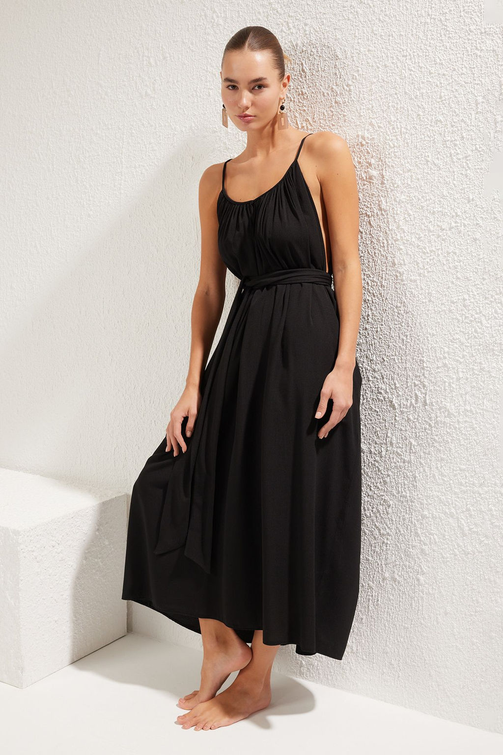 Kiremit Dokuma Buzgulu Maxi Plaj Elbise TBESS25EL00086 - Trendyolmilla фото 10