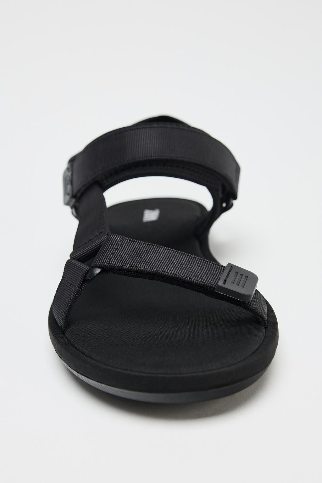 SANDALS WITH ADHESIVE STRAPS - Zara фото 3