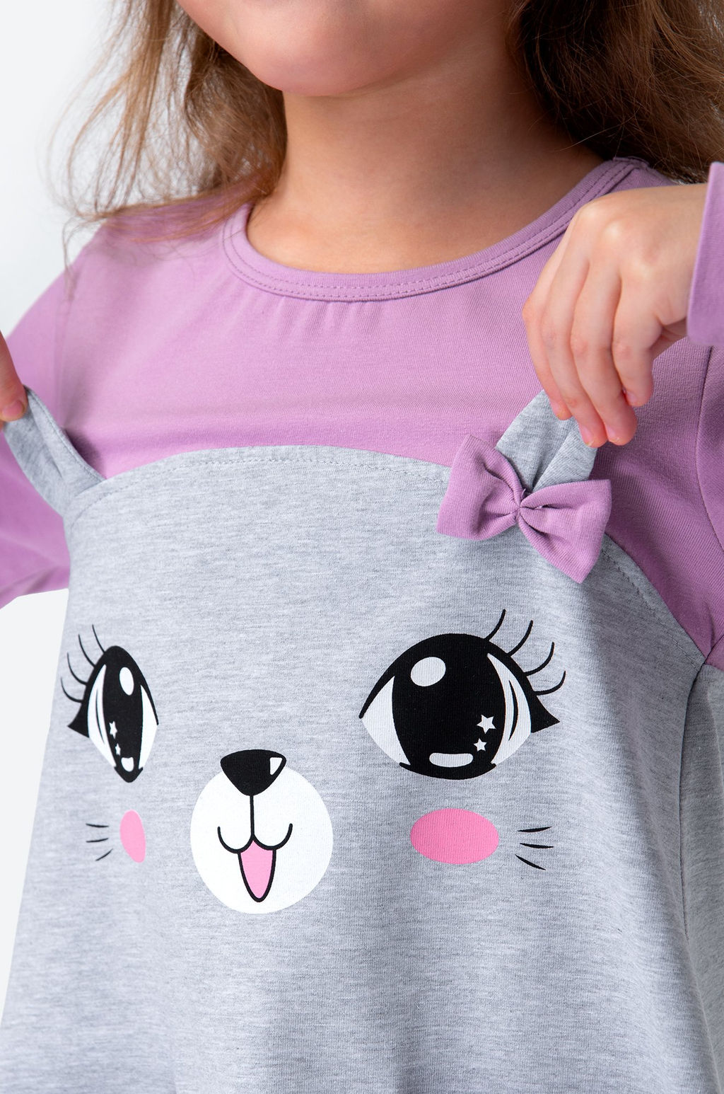 Хлопковое платье для девочки Happy Fox фото 44