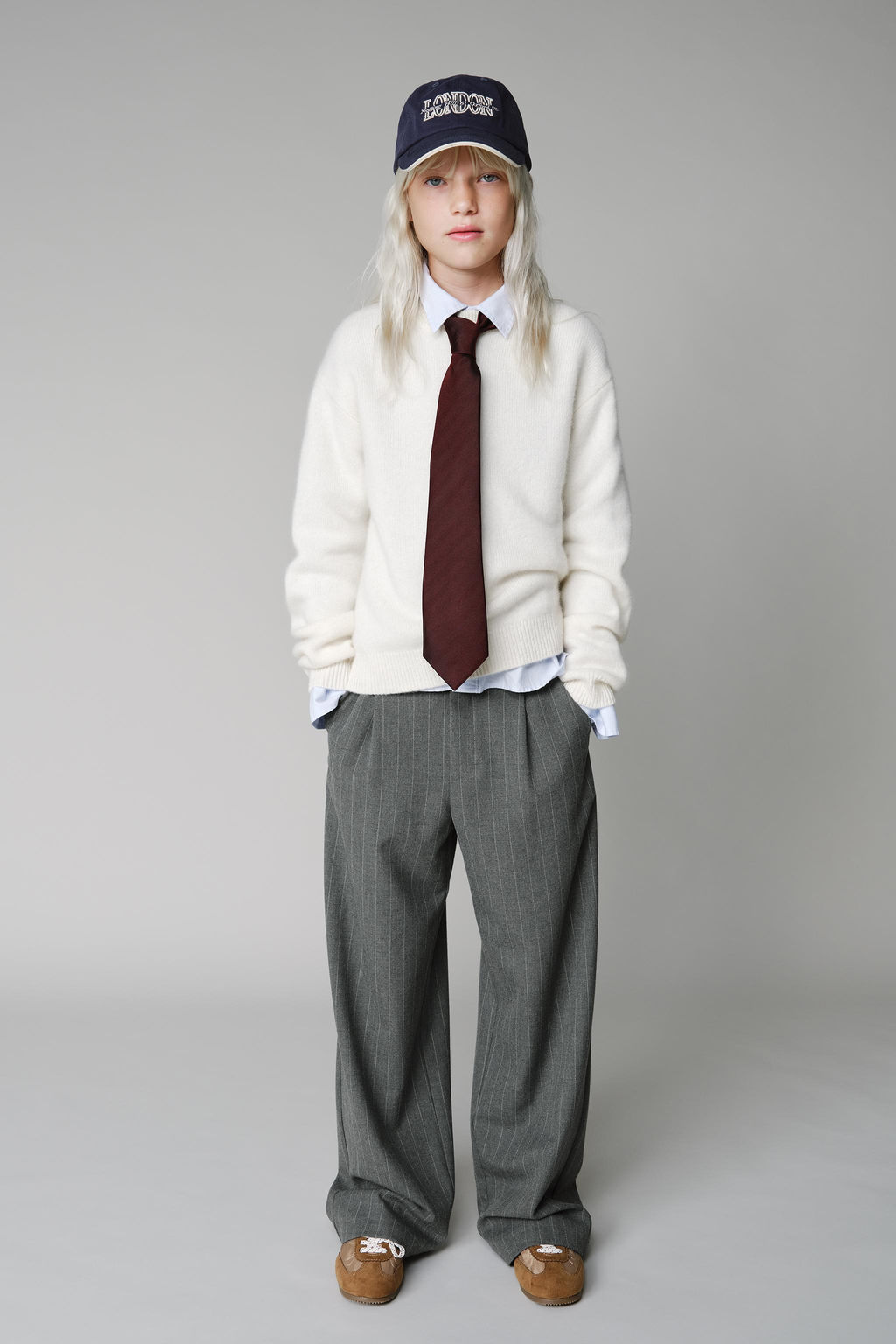 PINSTRIPE TROUSERS WITH BELT - Zara фото 7