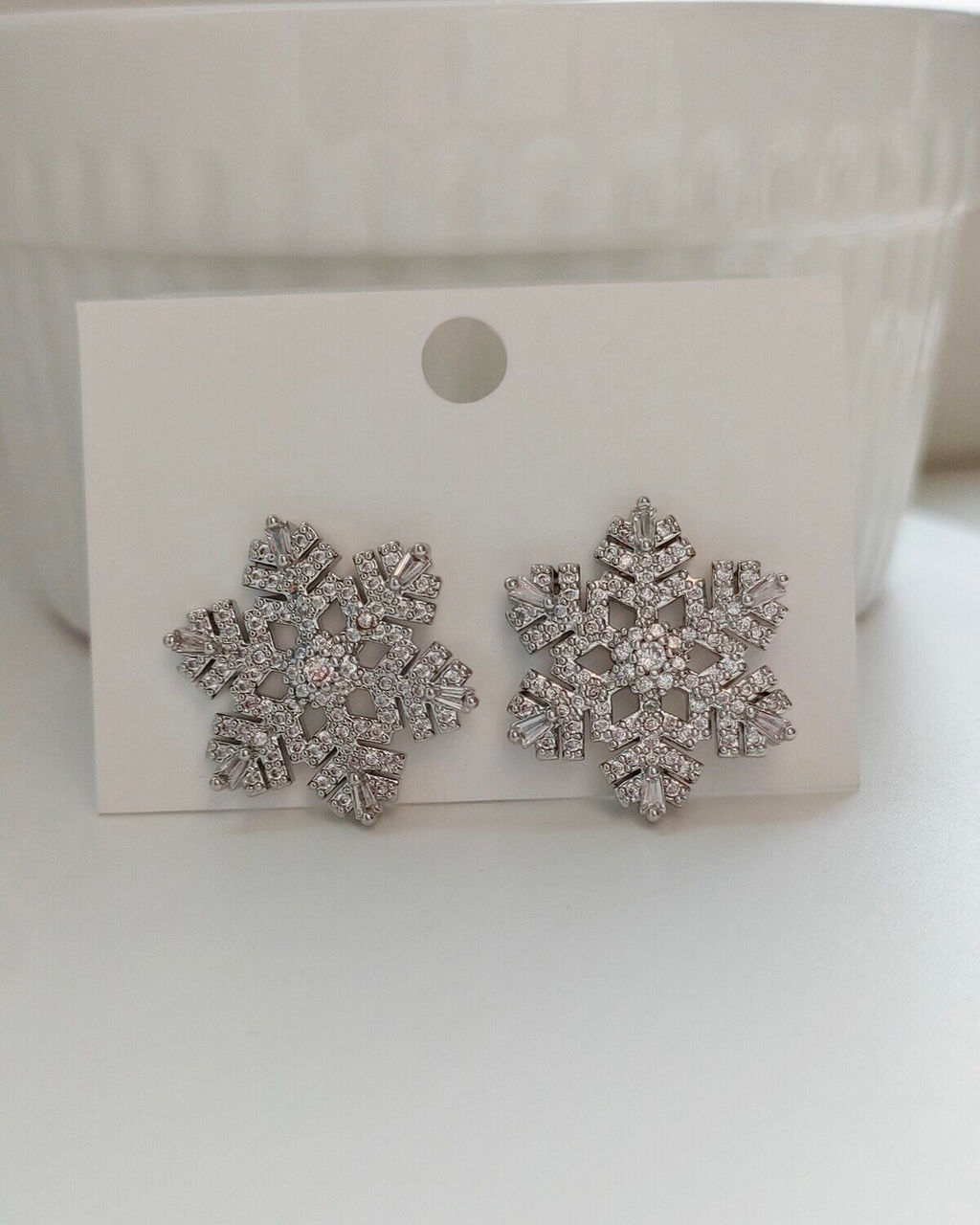 Серьги Снежинки