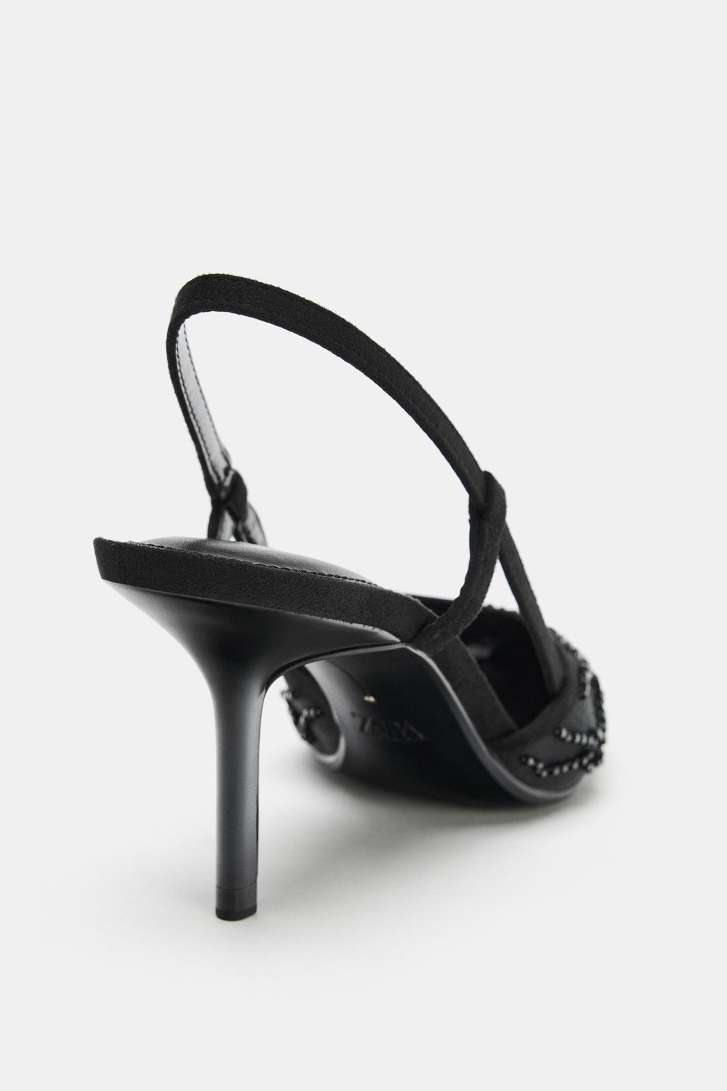 MESH RHINESTONE SLINGBACK SHOES - Zara фото 5