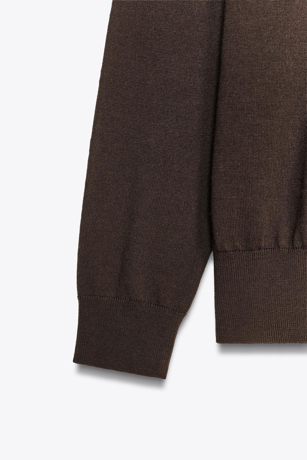100% WOOL KNIT V-NECK SWEATER - Zara фото 6