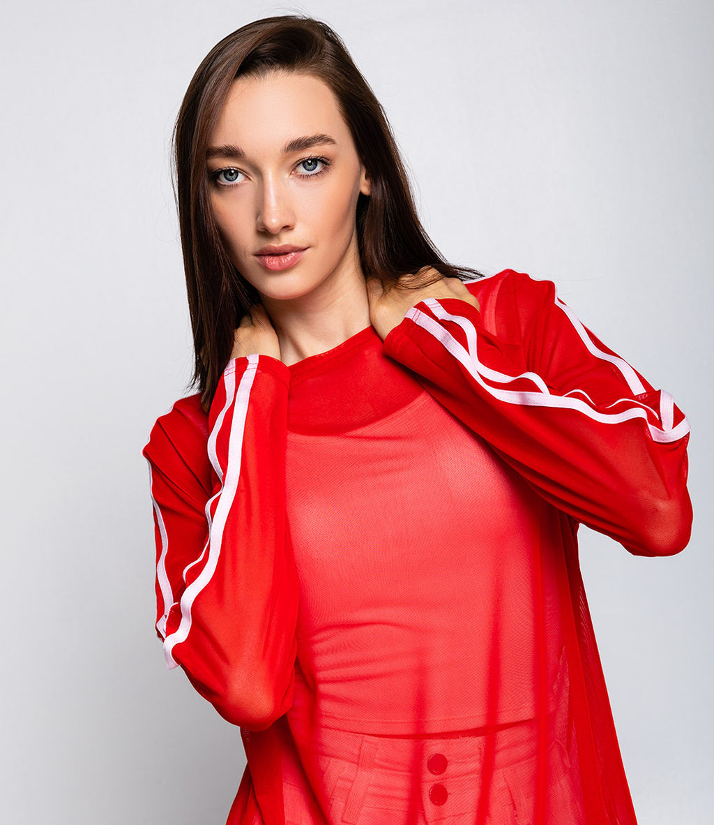 Лонгслив #КТ3102 (1), красный