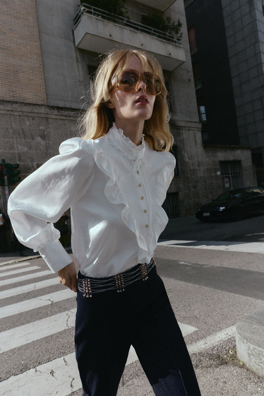 JACQUARD SATIN BLOUSE - Zara фото 2