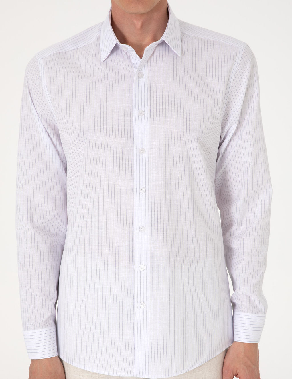 Lacivert Slim Fit _izgili Uzun Kollu G_mlek - Pierre cardin фото 6