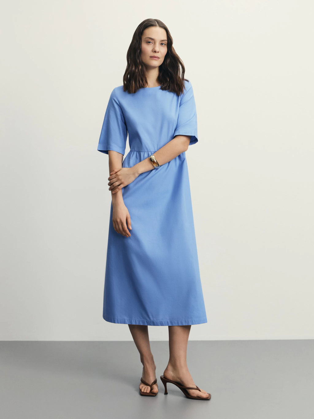 Платье миди из хлопка / Zarina фото 9