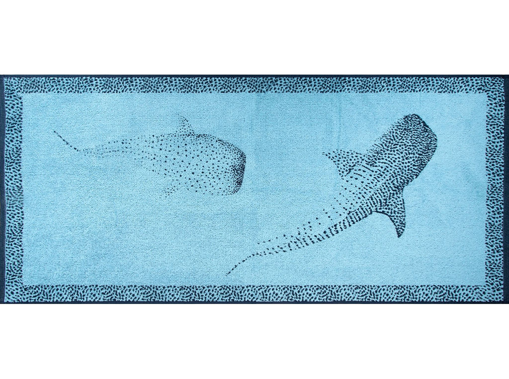 6с102.411ж1 Море. Кит.(т.синий2) Полотенце махровое 67х150см