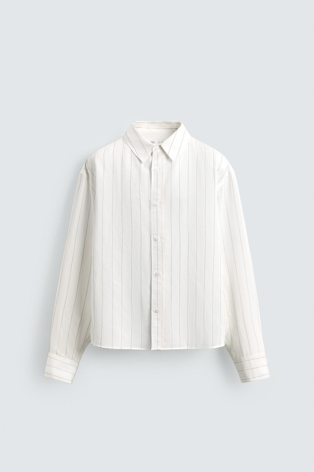 IRREGULAR STRIPE FLOWING SHIRT - Zara фото 8