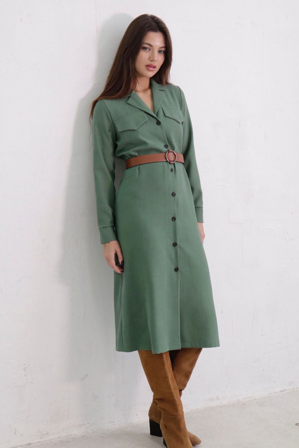 Платье-рубашка с английским воротником - Martichelli фото 248