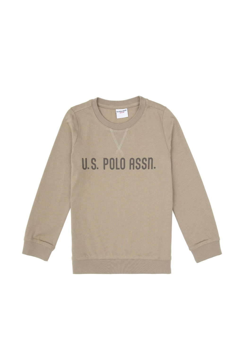 Erkek _ocuk A__k Haki Bisiklet Yaka Sweatshirt