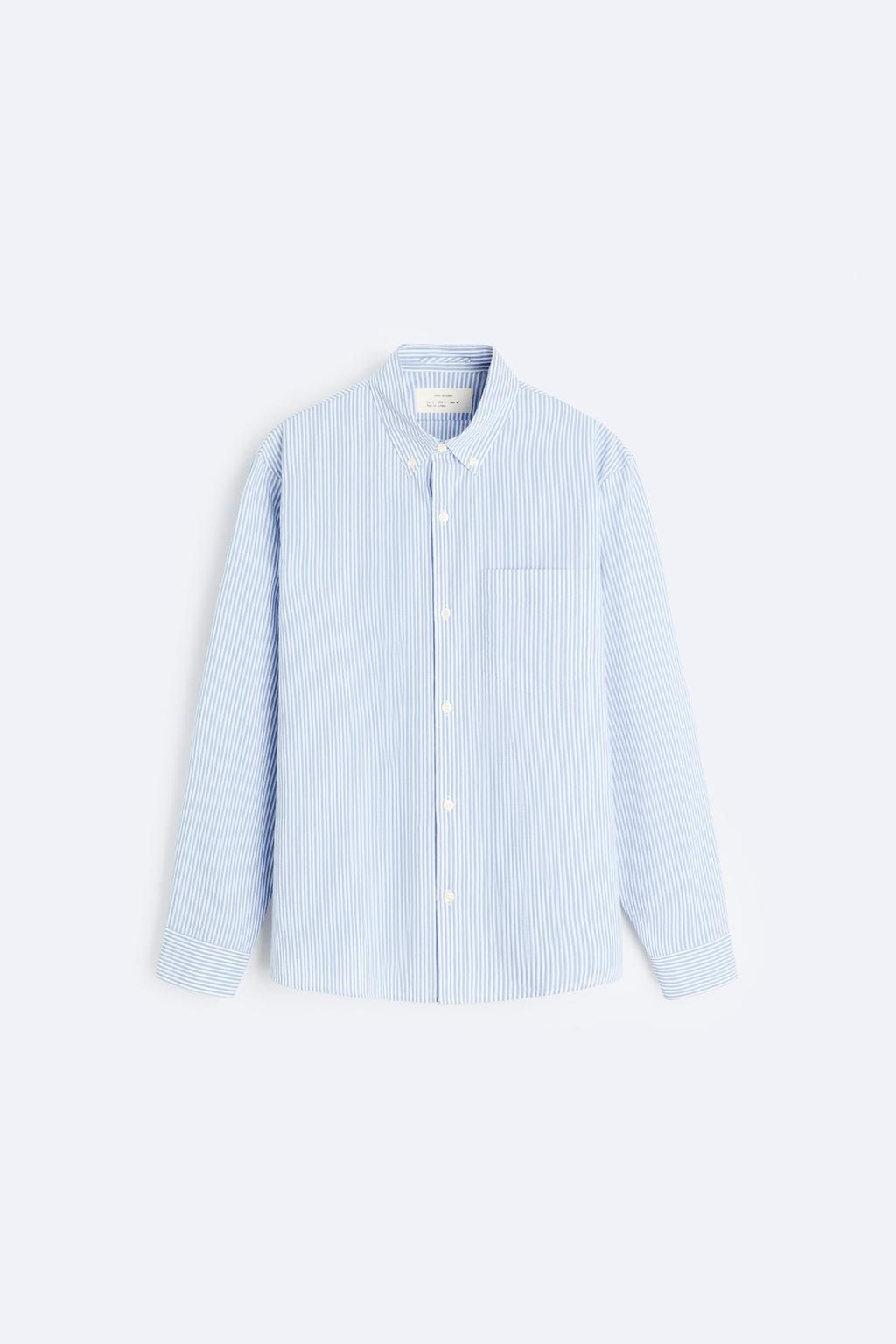 STRIPED CREASED-EFFECT SHIRT - Zara фото 6