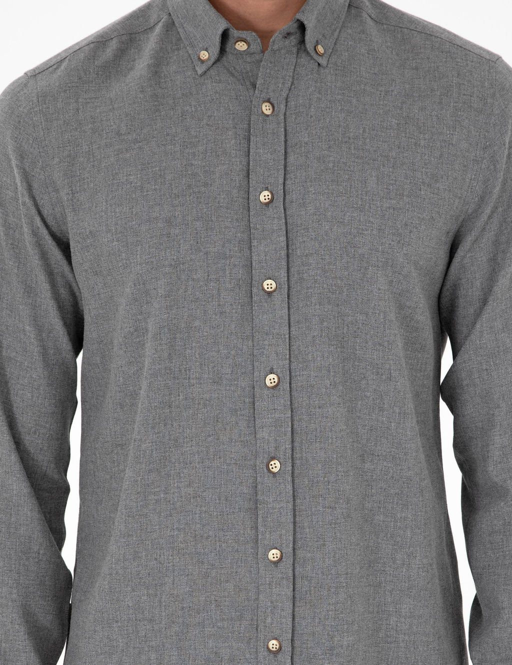 Gri Slim Fit Uzun Kollu G_mlek - Pierre cardin фото 6